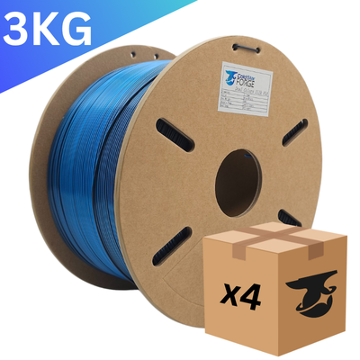 Bulk x4 | Deep Water | Blue, Black Dual-Extrusion PLA – 3KG 1.75mm – Cold Star Forge Filament