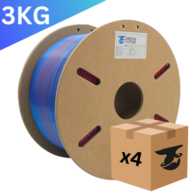 Bulk x4 | Treacherous Waters | Red, Blue Dual-Extrusion PLA – 3KG 1.75mm – Cold Star Forge Filament