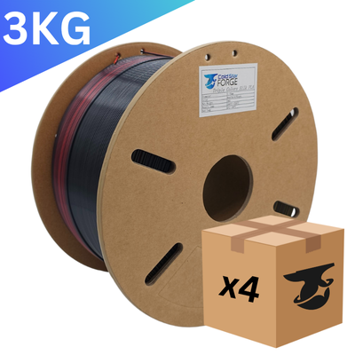 Bulk x4 | Volcanic Downpour | Red, Gold, Black Tri-Extrusion PLA – 3KG 1.75mm – Cold Star Forge Filament