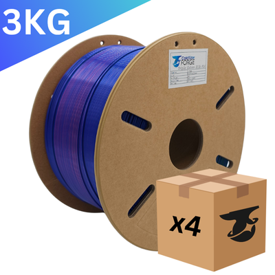 Bulk x4 | Iris and Roses | Red, Blue, Green Tri-Extrusion PLA – 3KG 1.75mm – Cold Star Forge Filament