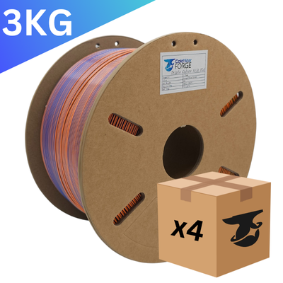 Bulk x4 | Grassy Shoreline | Orange, Blue, Green Tri-Extrusion PLA – 3KG 1.75mm – Cold Star Forge Filament