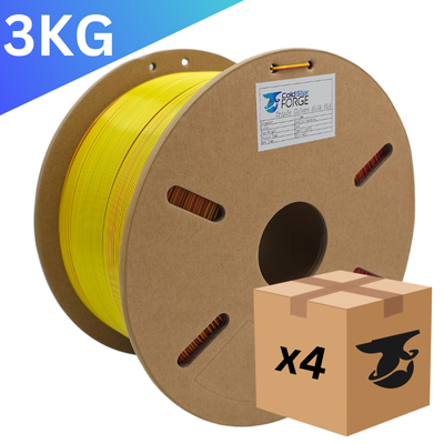 Bulk x4 | Primary Rainbow | Red, Yellow, Blue Tri-Extrusion PLA – 3KG 1.75mm – Cold Star Forge Filament